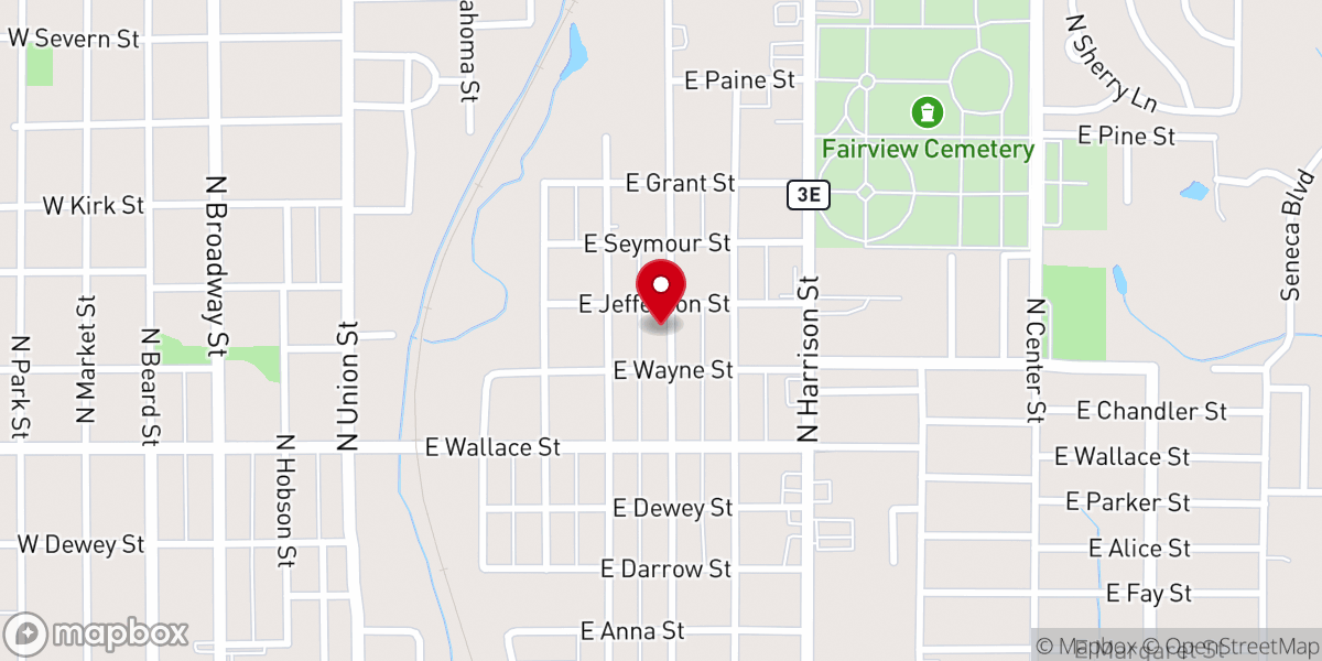 Map showing location of Open Door Church of God