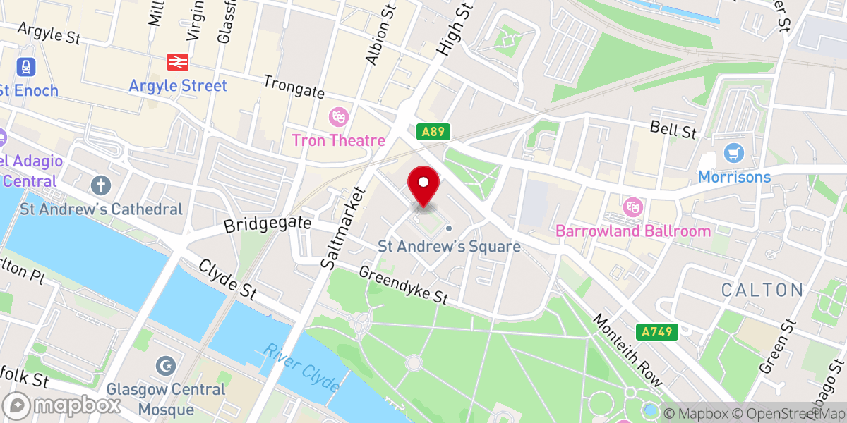 Map showing location of Former St Andrews Parish Church