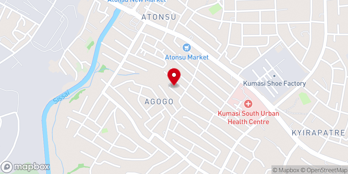 Map showing location of Rhema Assemblies Of God