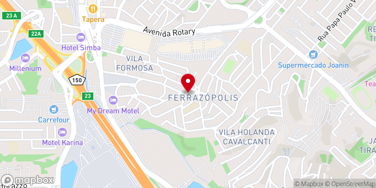 Map showing location of Igreja Batista Alfa e Omega sbc
