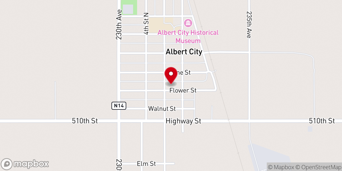 Map showing location of Westview Church