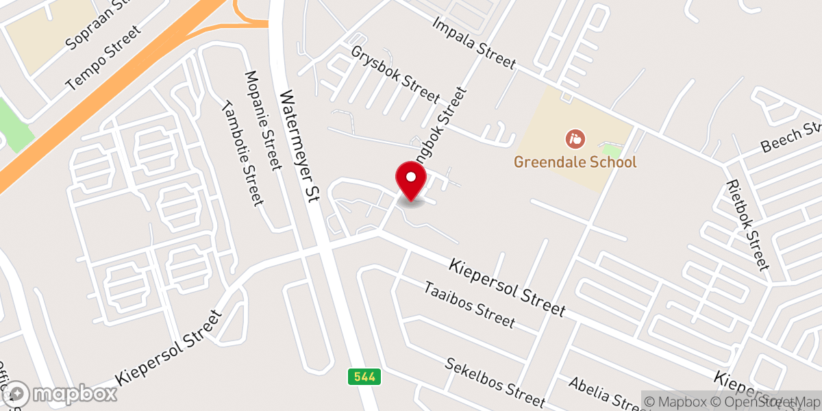 Map showing location of Emalahleni Revival Church