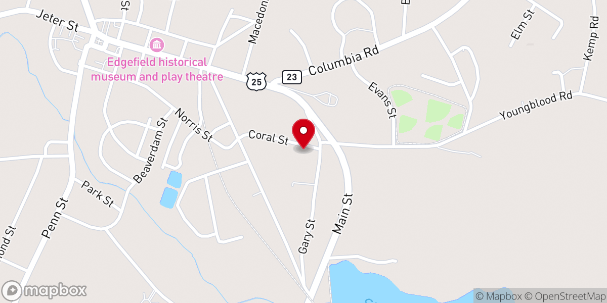 Map showing location of Mount Moriah Baptist Church