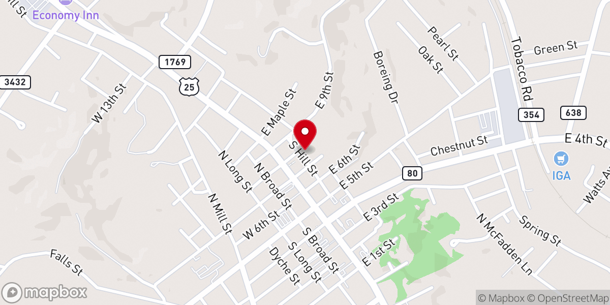 Map showing location of Fountain of Life Church