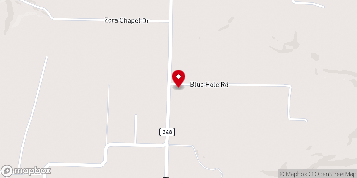 Map showing location of Oliver Springs Freewill Baptist Church