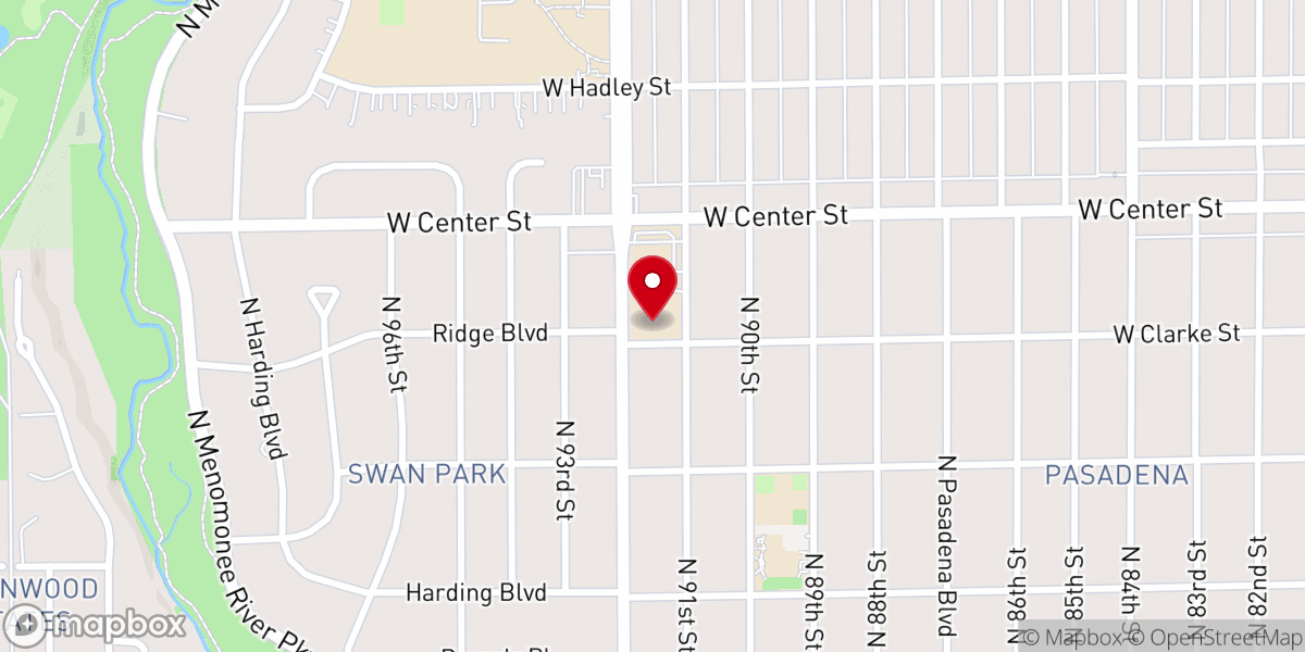 Map showing location of Christ King Catholic Church