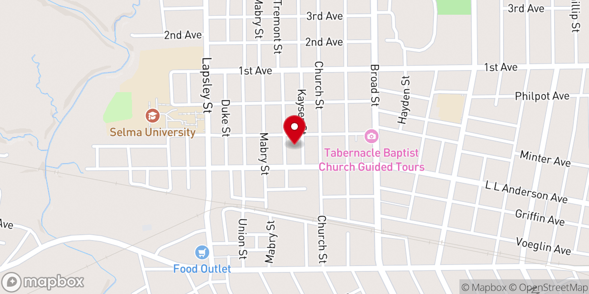 Map showing location of Saint Pauls Christian Methodist Episcopal Church