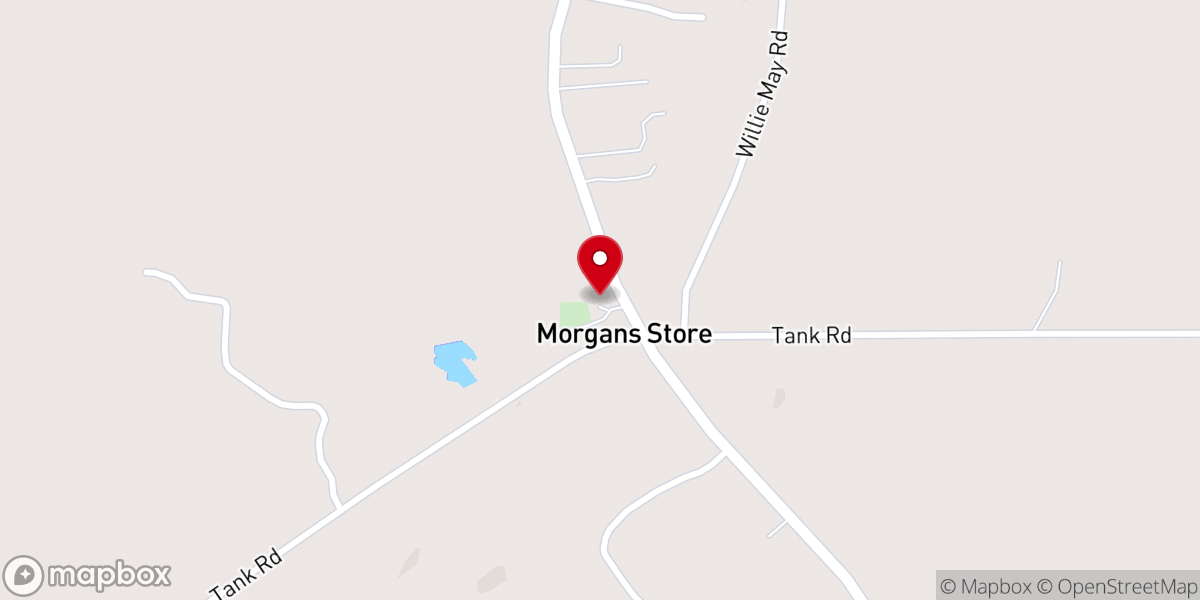Map showing location of Rocky Springs Missionary Baptist Church