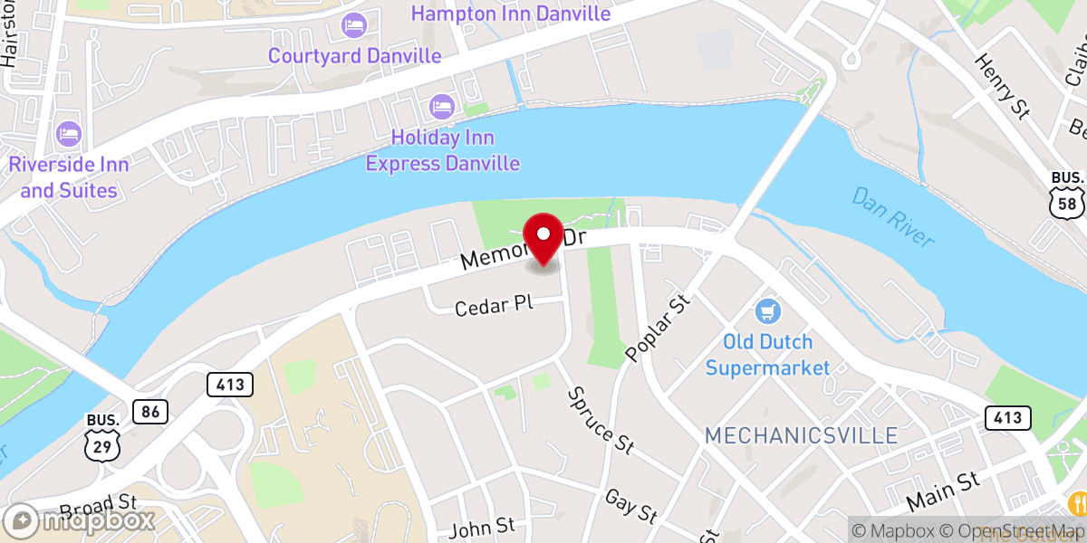 Map showing location of Union Street Missionary Baptist Church