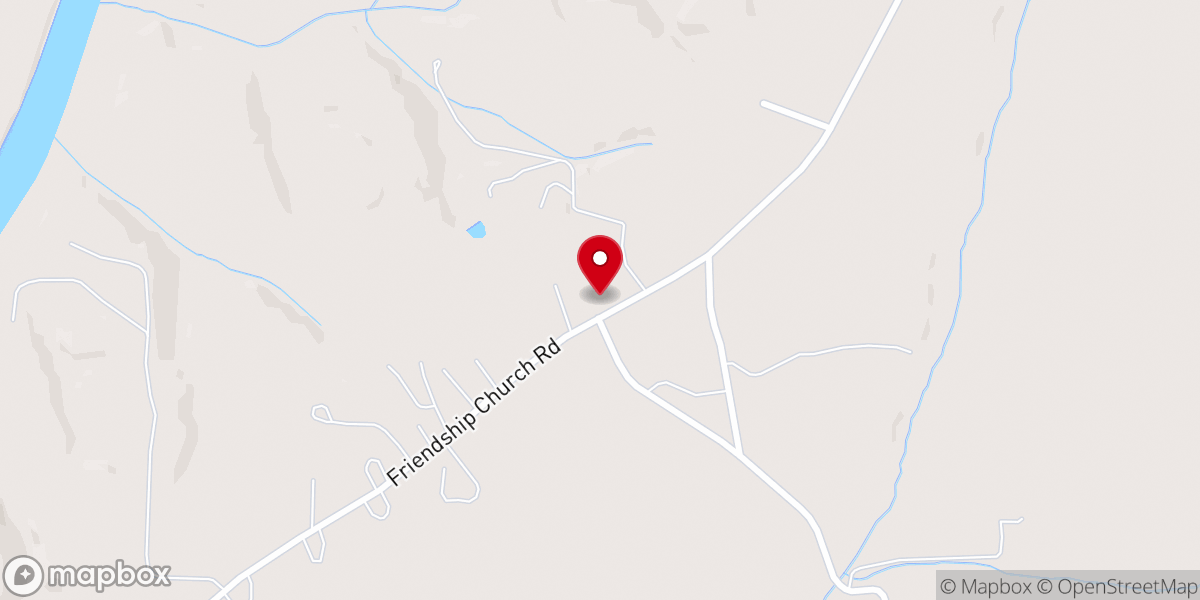 Map showing location of Friendship Church Lexington