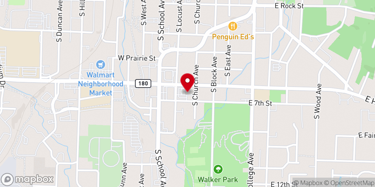 Map showing location of Genesis Church