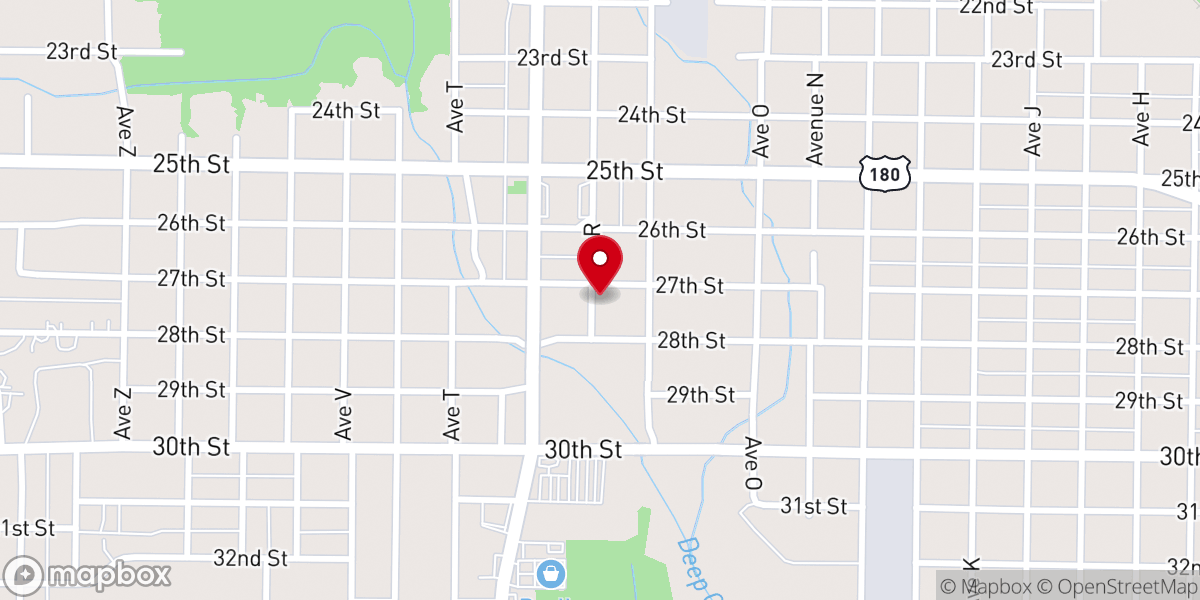 Map showing location of First Baptist Church