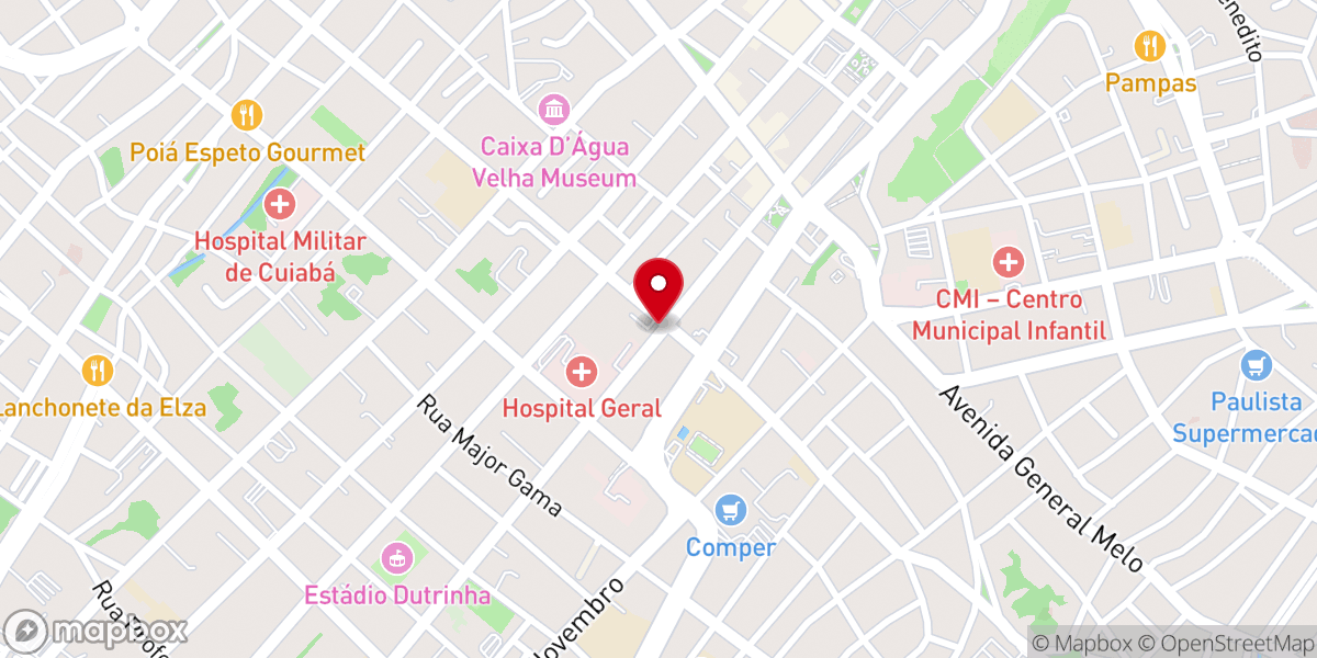 Map showing location of Capela Santa Rita Centro