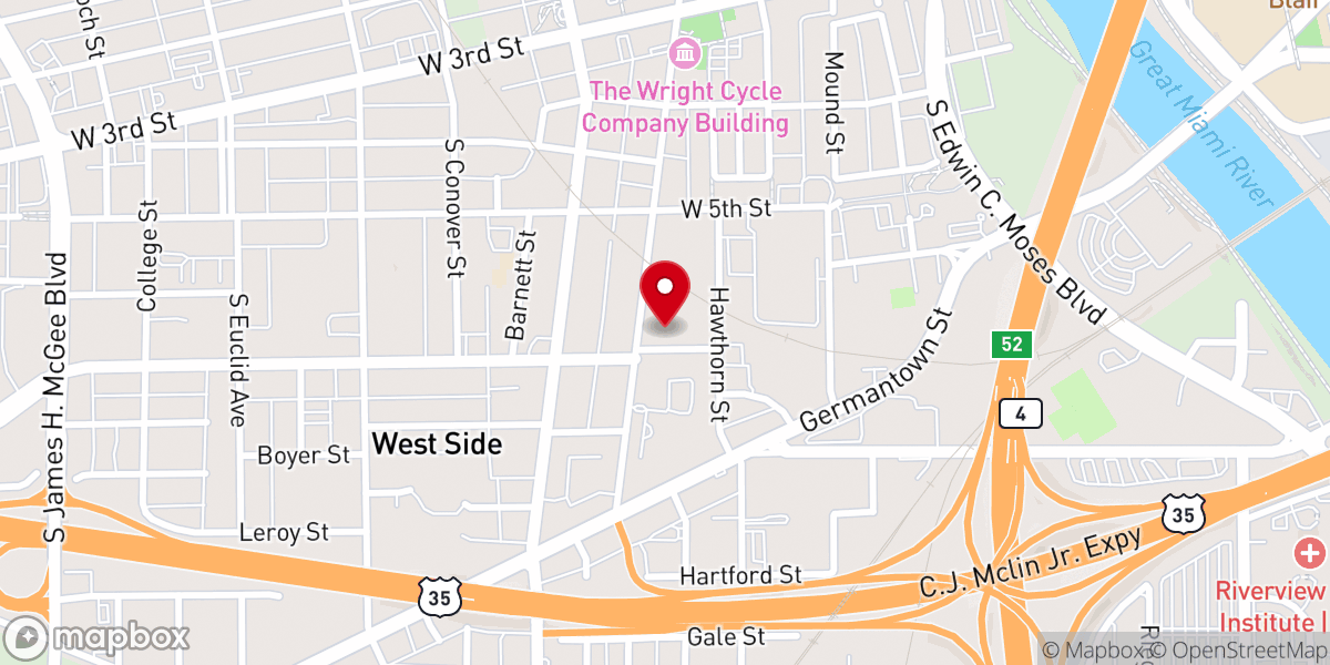 Map showing location of Home Avenue First Church of God