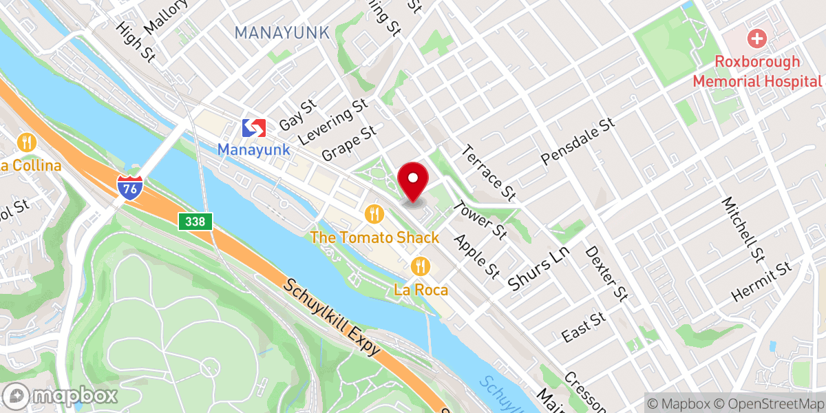 Map showing location of St. John the Baptist Roman Catholic Church