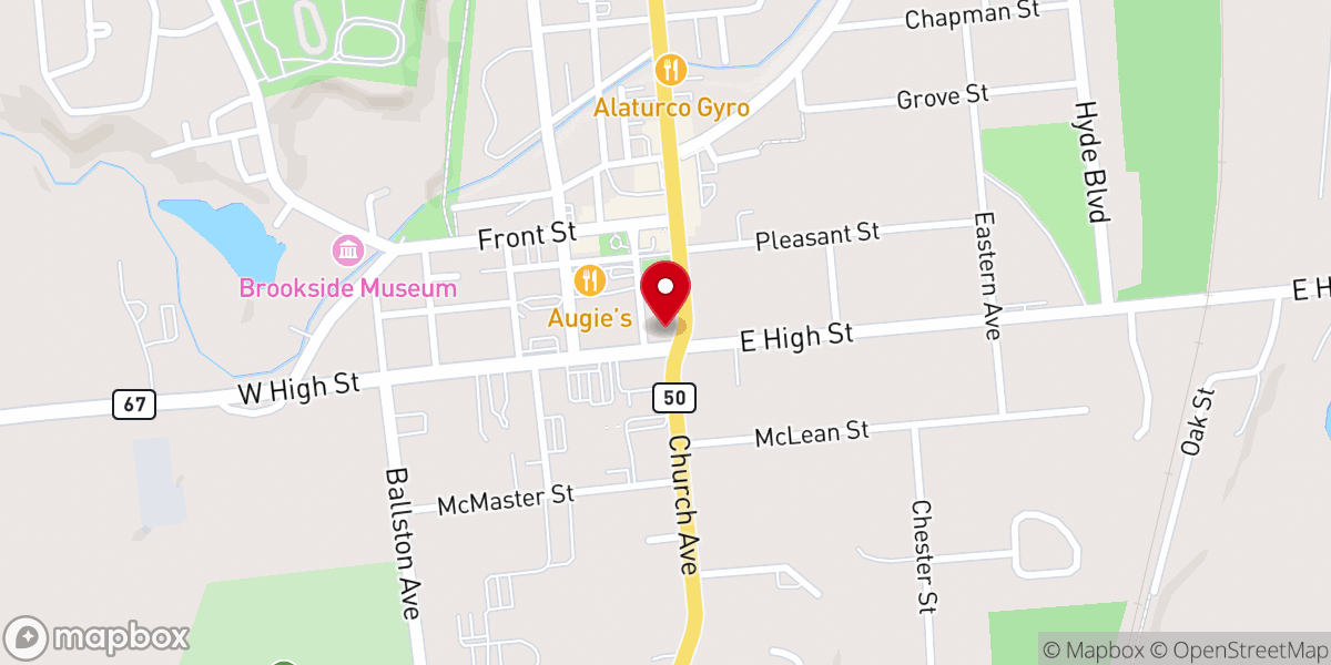 Map showing location of Christ Episcol Church