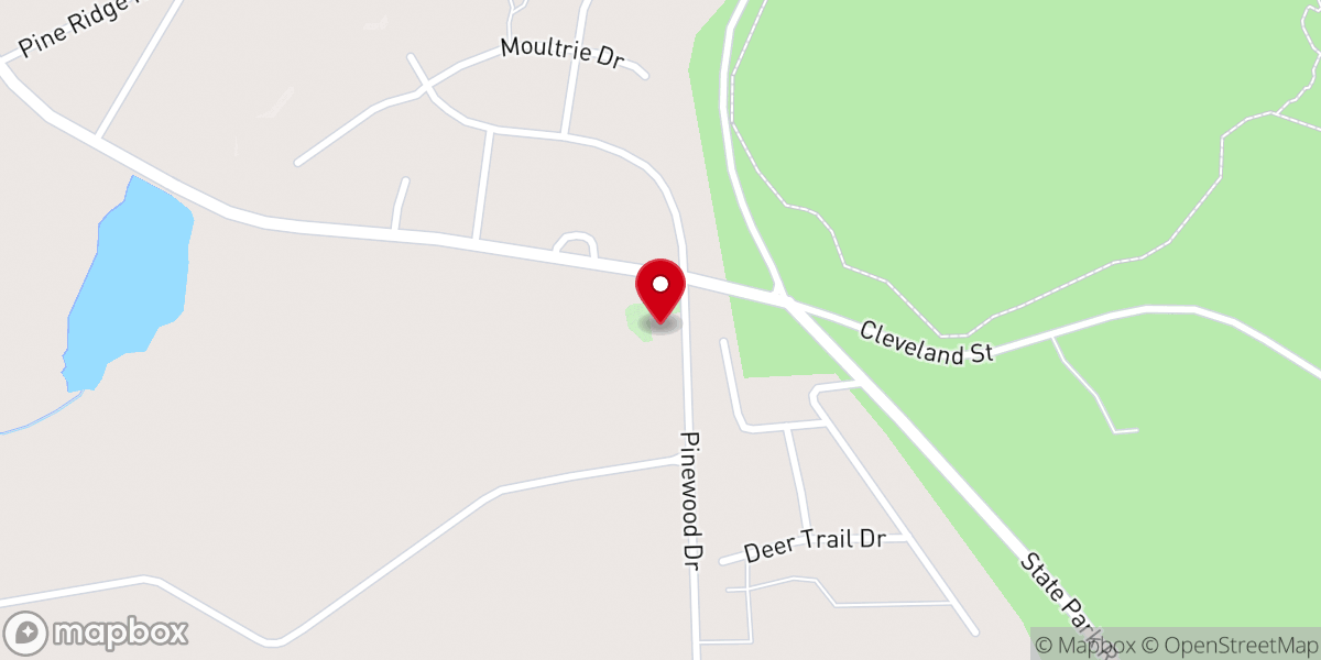 Map showing location of Parlersville Church