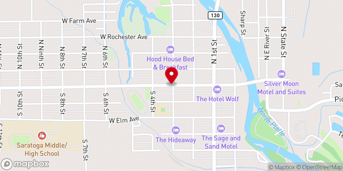 Map showing location of Saratoga Presbyterian Church