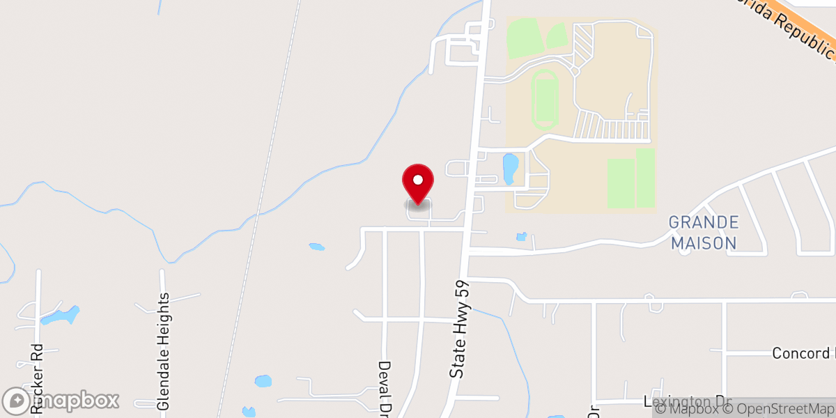 Map showing location of Tammany Oaks Church of Christ