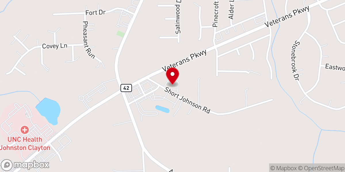 Map showing location of West Clayton Church Of God