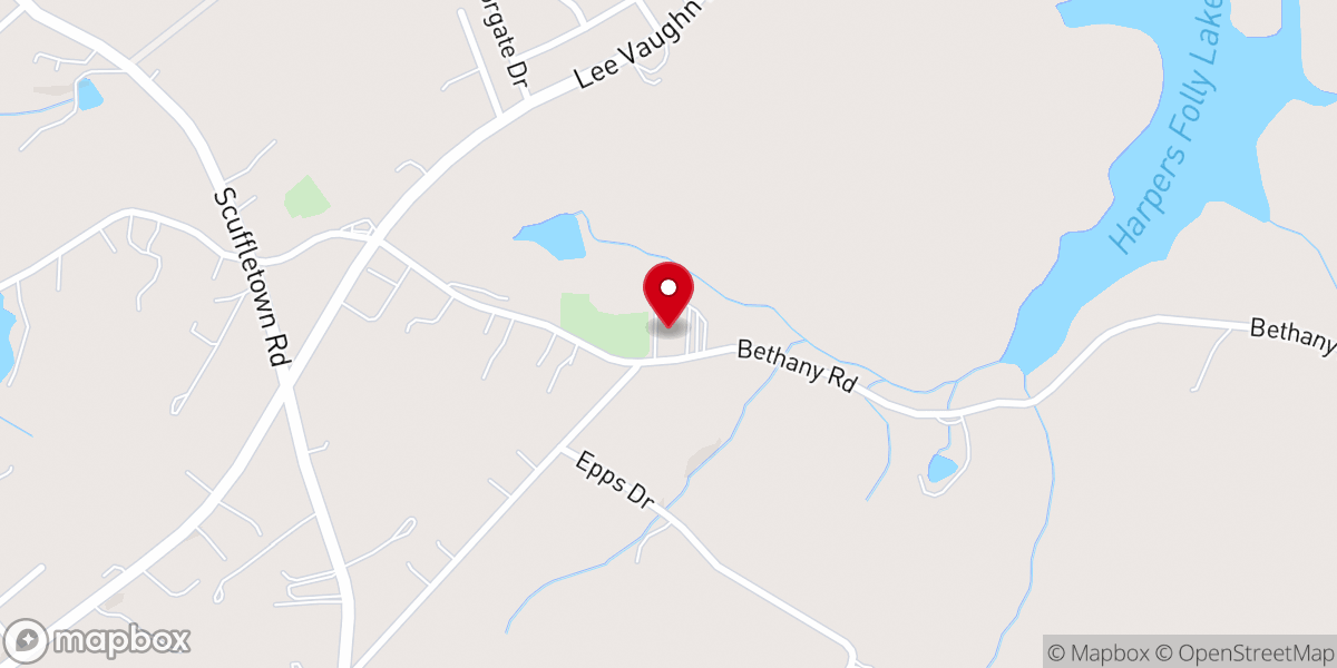 Map showing location of Clear Spring Baptist Church