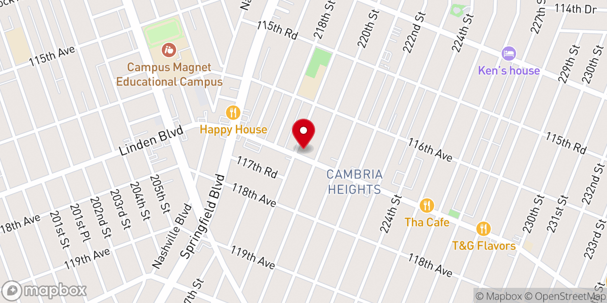 Map showing location of Greater Bethel Church