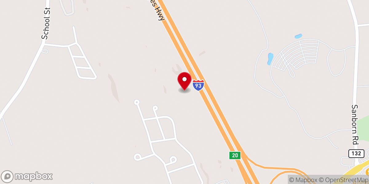 Map showing location of Northfield Tilton Congregational Church