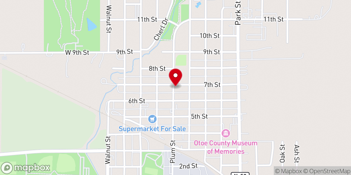Map showing location of United Church of Christ