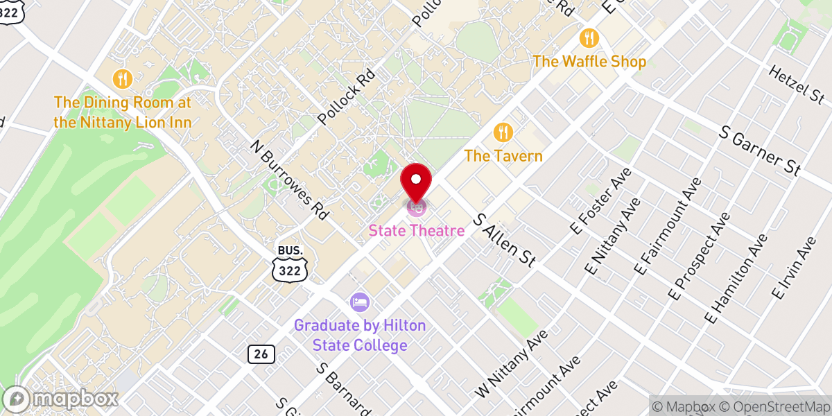 Map showing location of The State Theatre