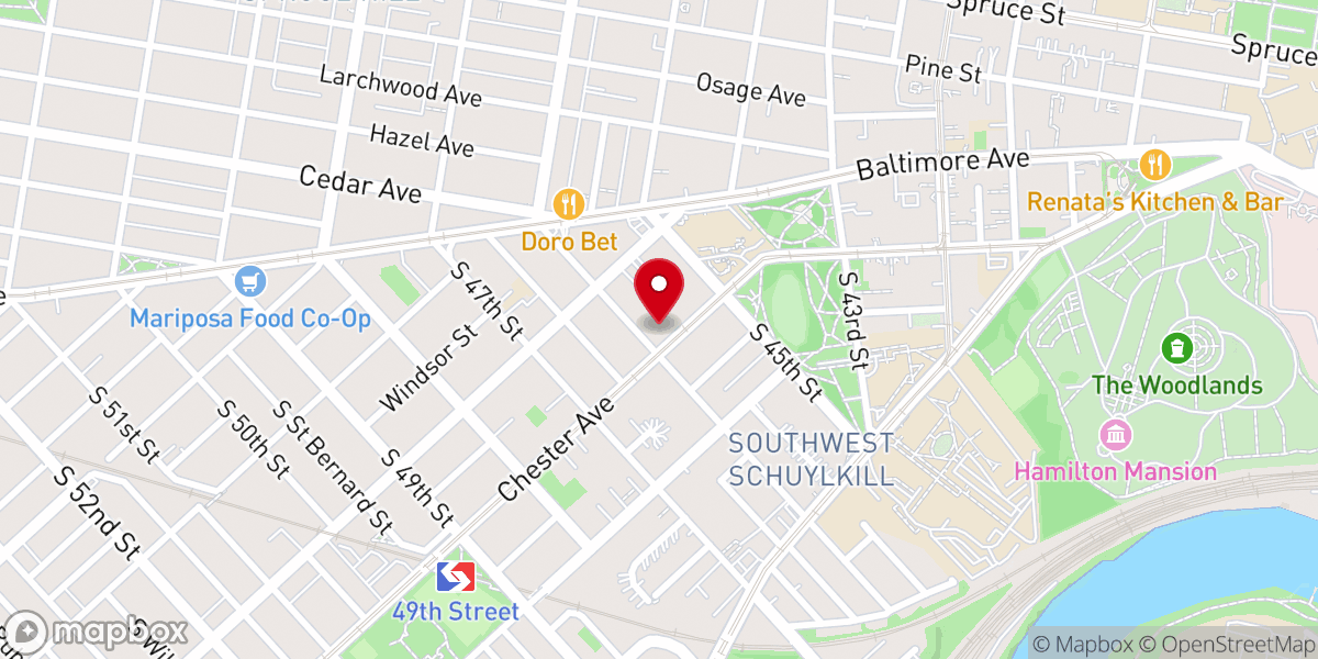 Map showing location of Elmwood Community Church