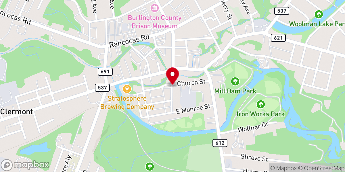 Map showing location of Church St. Art & Craft