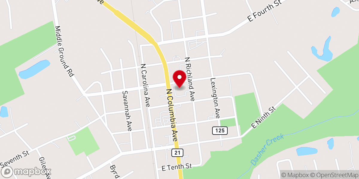 Map showing location of FBC Rincon - (First Baptist Church Rincon)