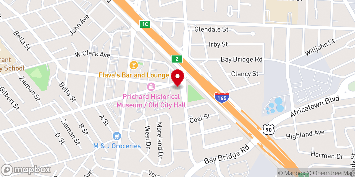 Map showing location of Faith Community Baptist Church
