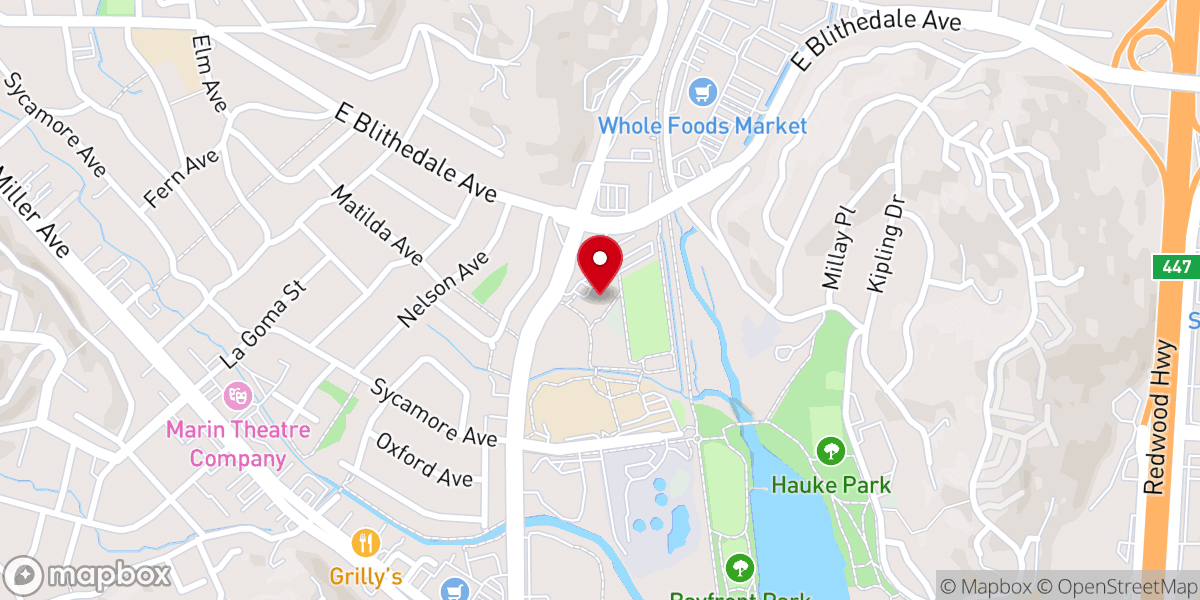 Map showing location of Calvary Chapel North Bay