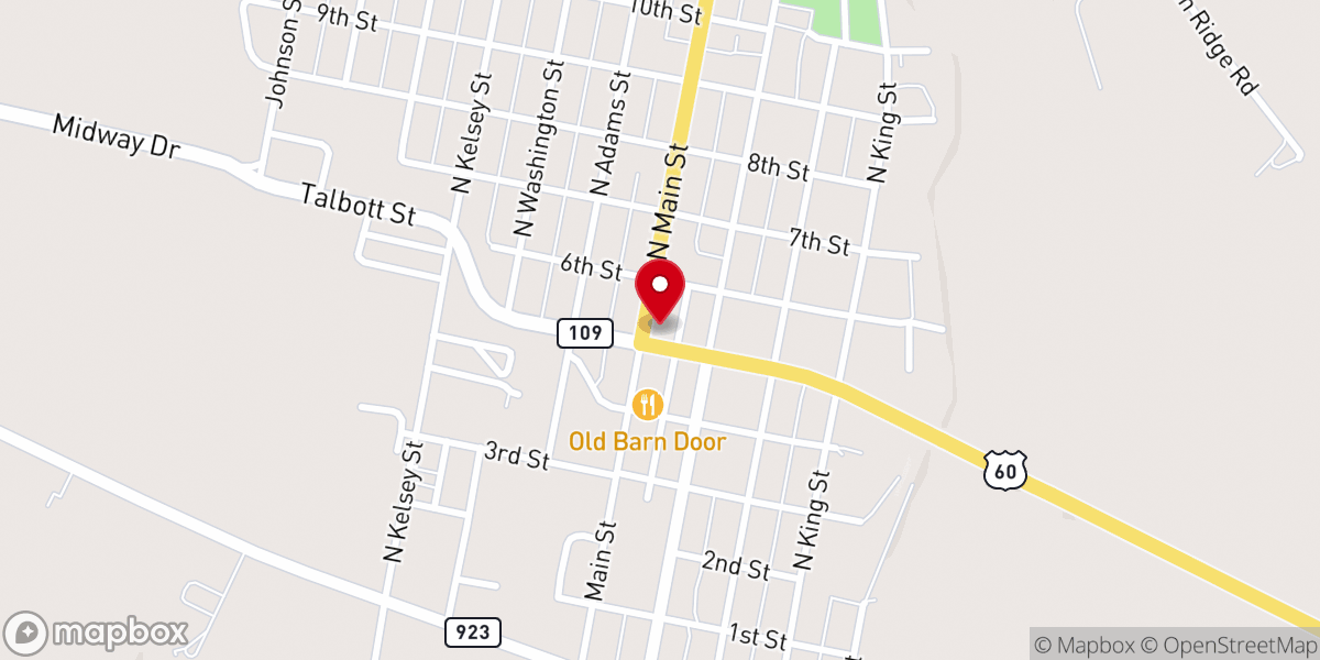 Map showing location of Sturgis Cumberland Presbyterian Church