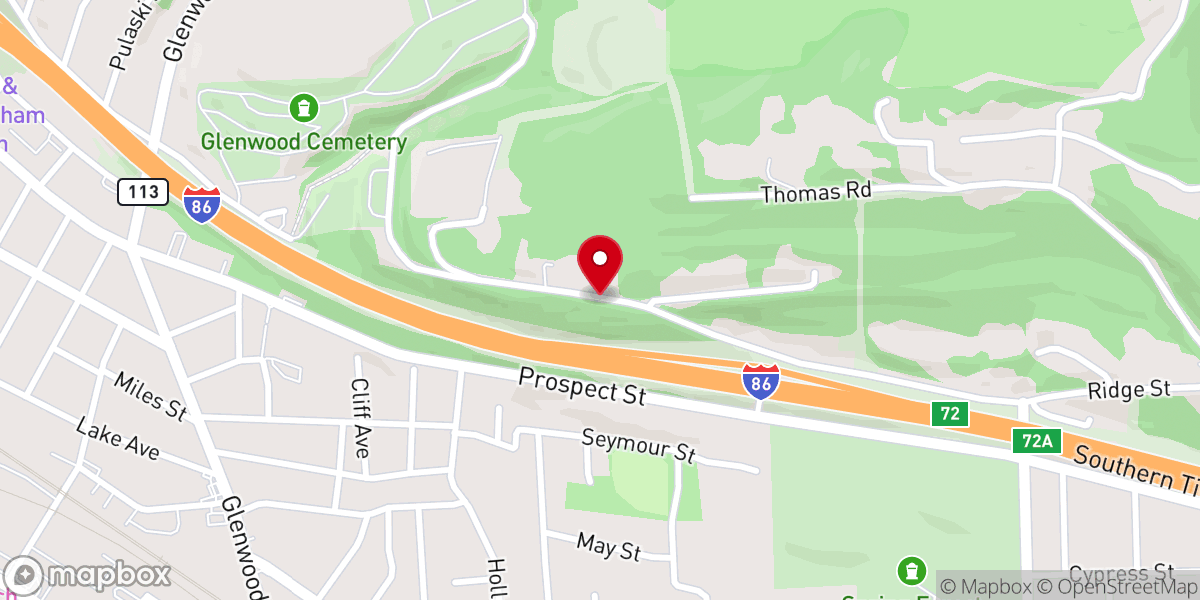 Map showing location of Queens Pentecostal Holiness Church