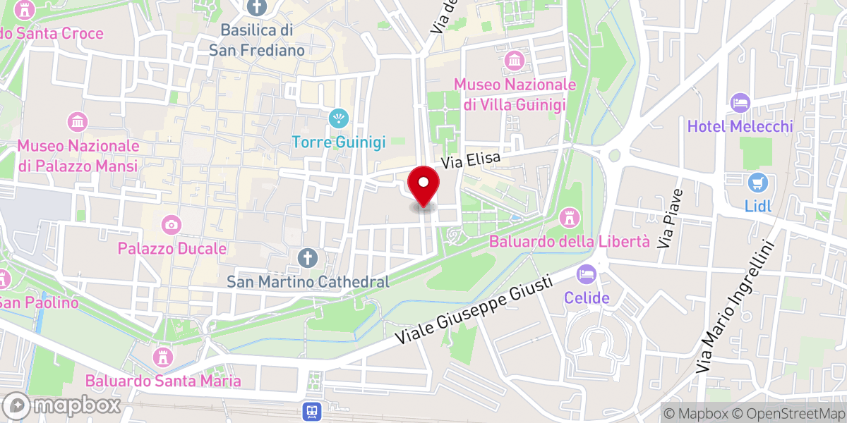 Map showing location of Azione Cattolica Lucca