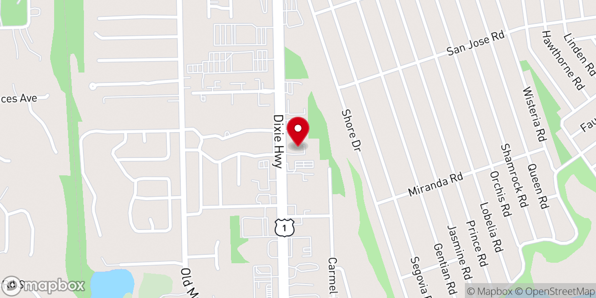Map showing location of Community Bible Church