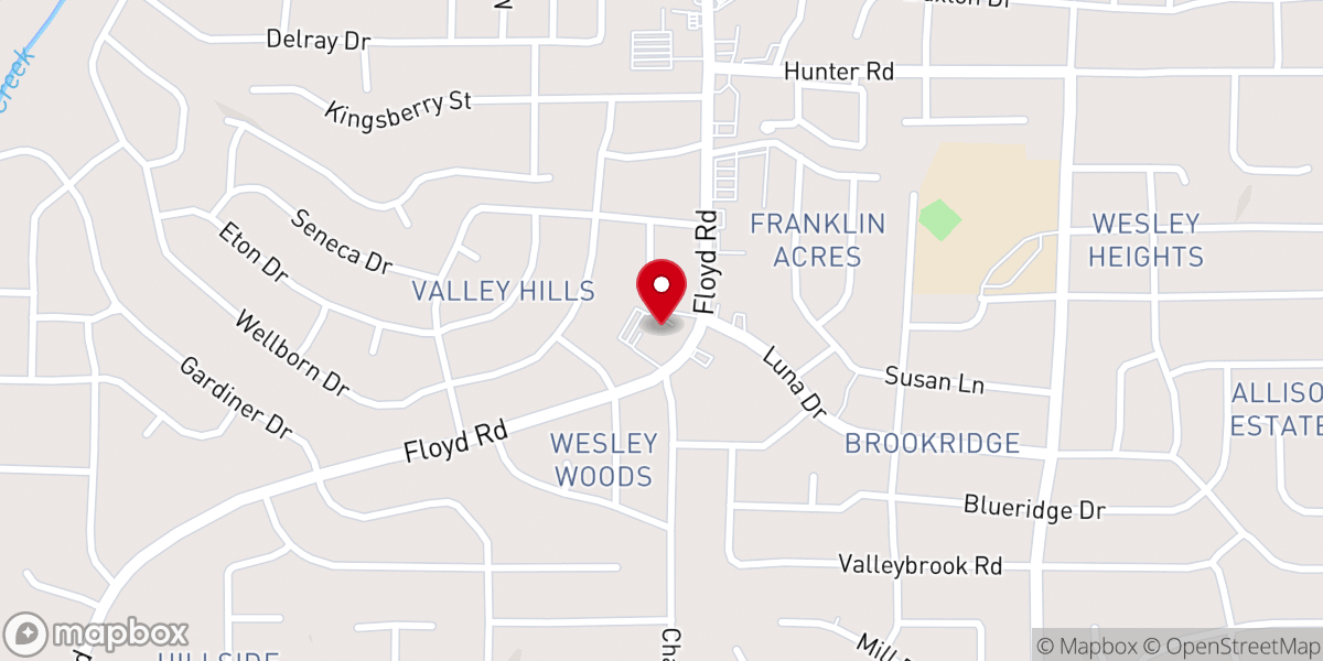 Map showing location of Faith Tabernacle Community Church