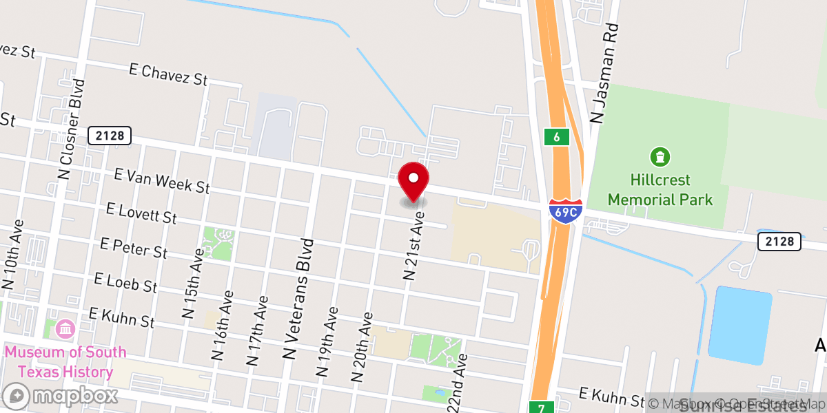Map showing location of Rising Star Missionary Baptist Church