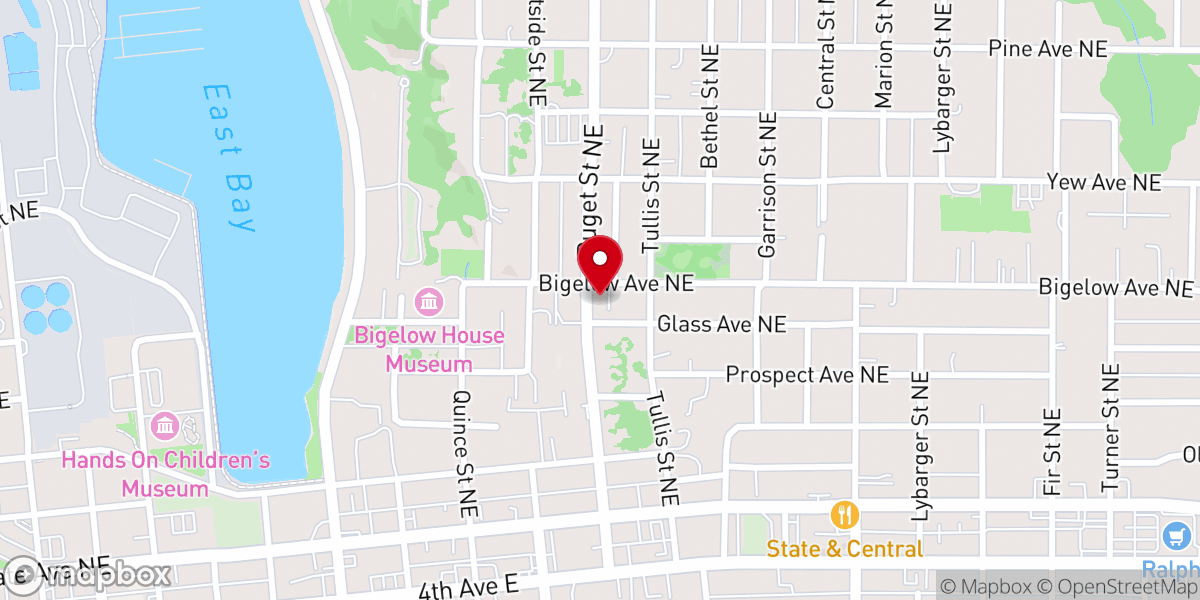 Map showing location of Olympia Metro Church