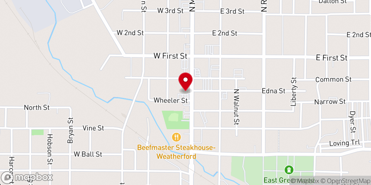 Map showing location of North Main Church of God