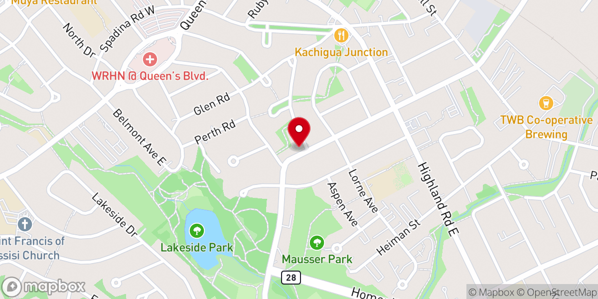 Map showing location of New Life Pentecostal Assembly