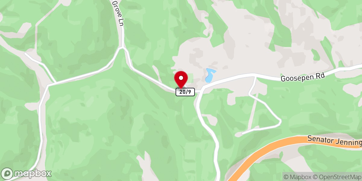 Map showing location of Oak Grove Church