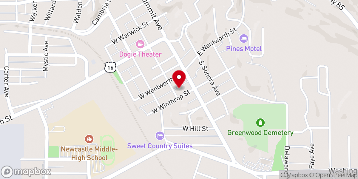 Map showing location of Corpus Christi Catholic Church