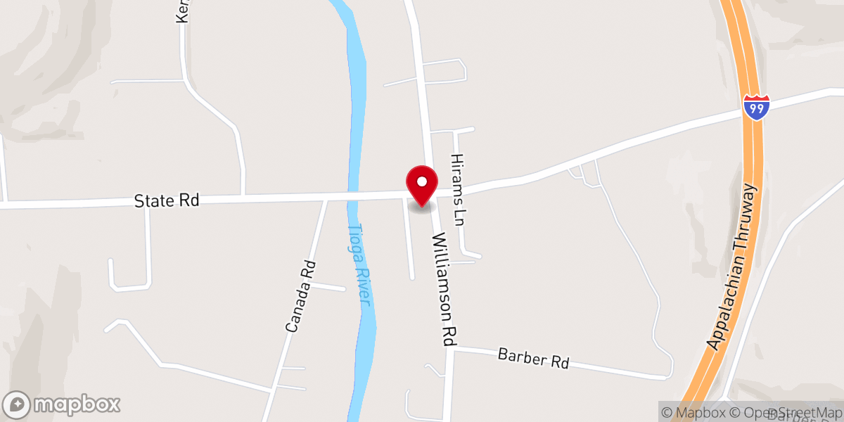 Map showing location of Covington Church of Christ - Covington, Pennsylvania