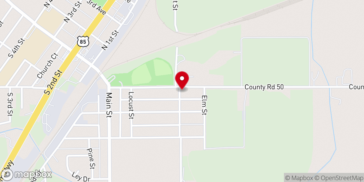 Map showing location of LaSalle Community Church