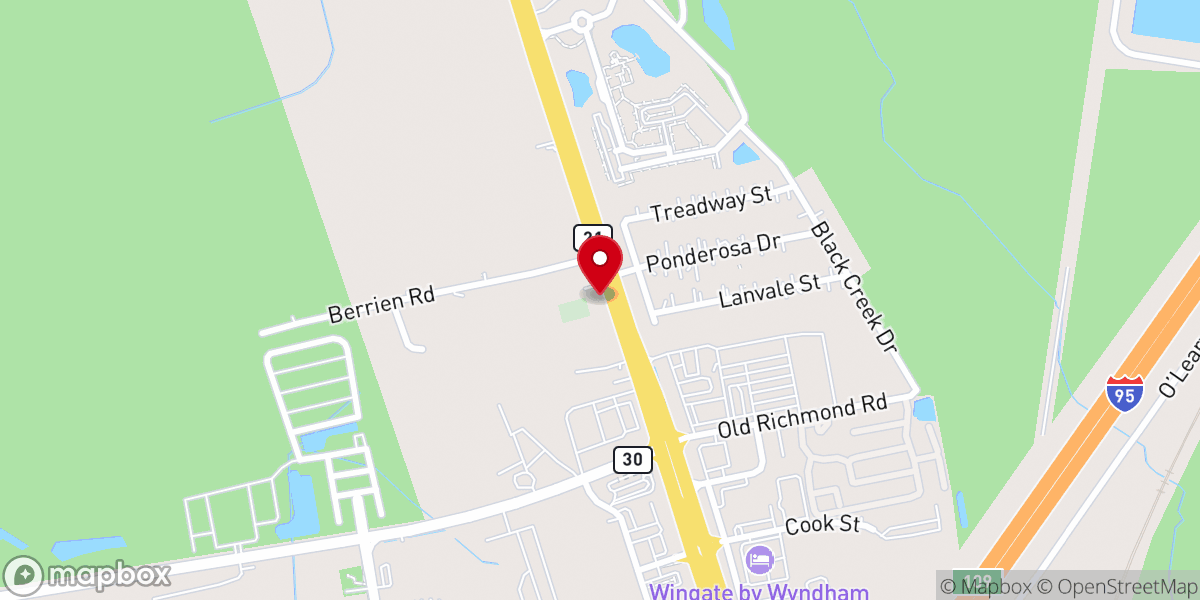 Map showing location of Richmond Baptist Church