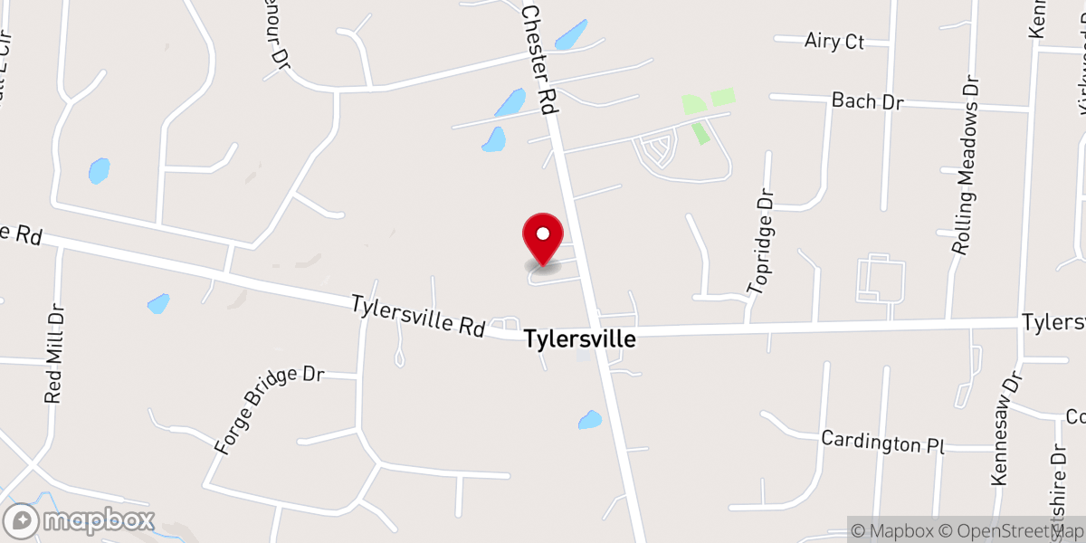 Map showing location of Refreshing Springs Church of God