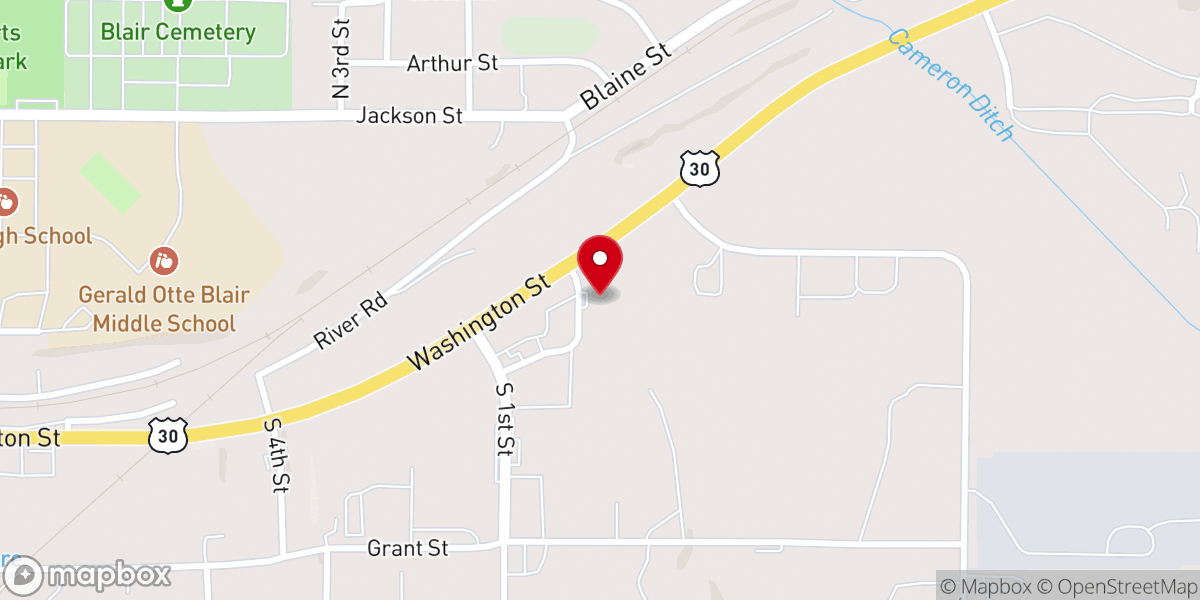 Map showing location of Blair Healing Rooms